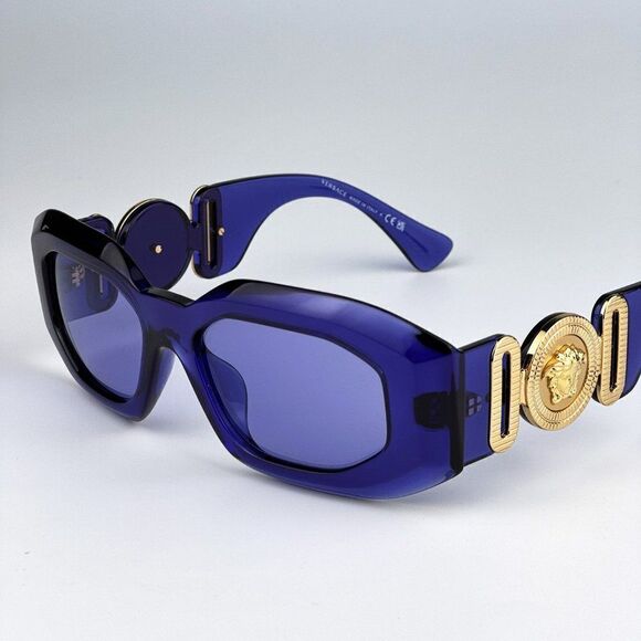 NEW Versace VE4425U MEDUSA BIGGIE 54191A  Purple Transparent Unisex Sunglasses main image 4